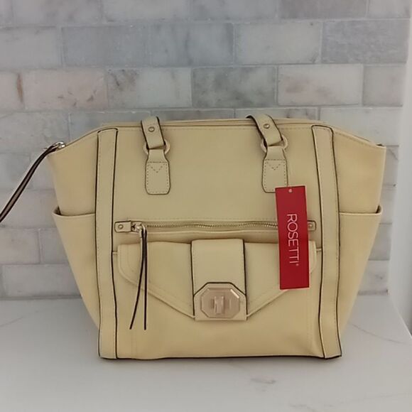 Fashion shoulder bag cream and gold - Picture 2 of 9